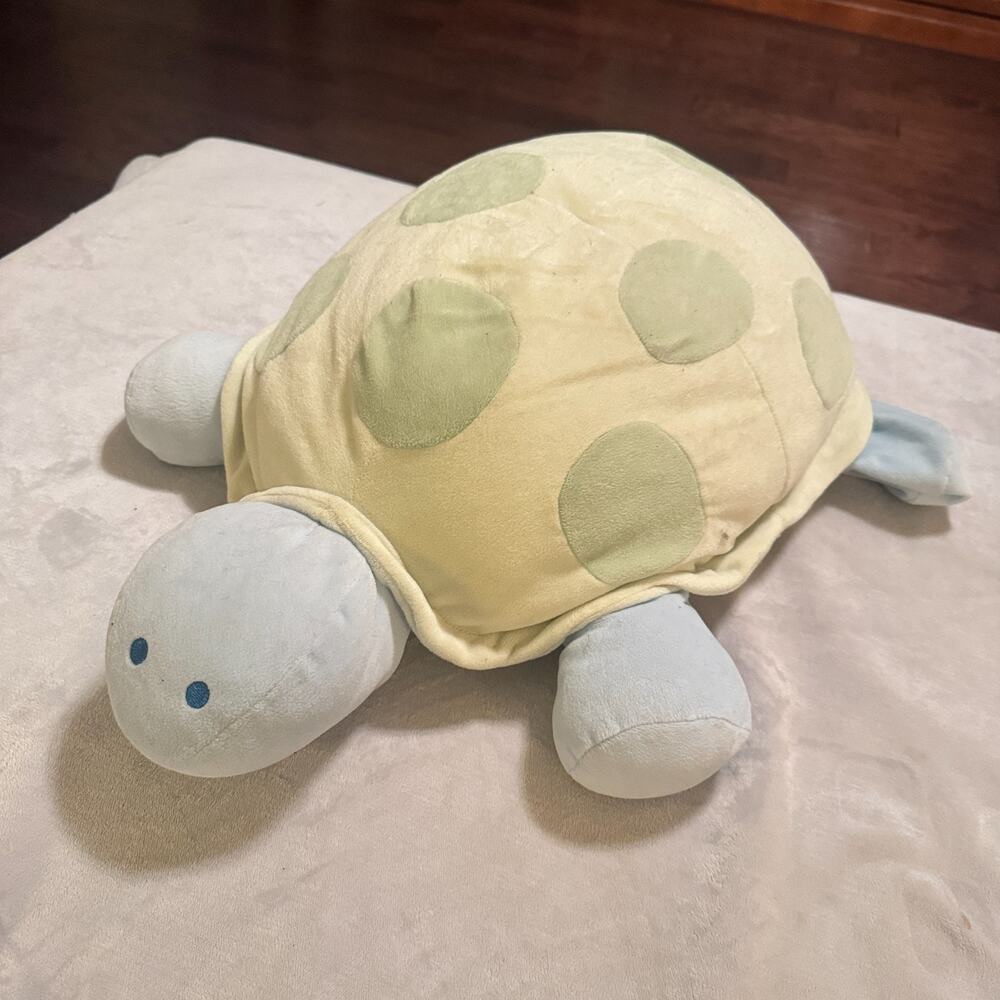 Baby Tikes Turtle Stuffed Toy Plush Large Pastel blue green 21" nursery
